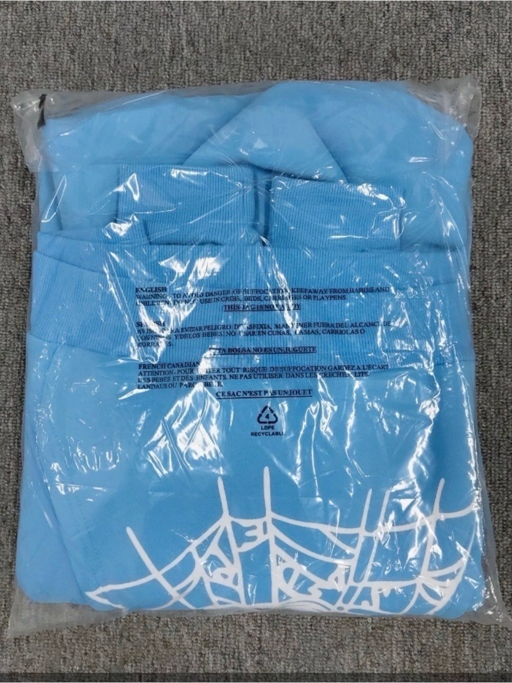 Sp5der hoodie Blue